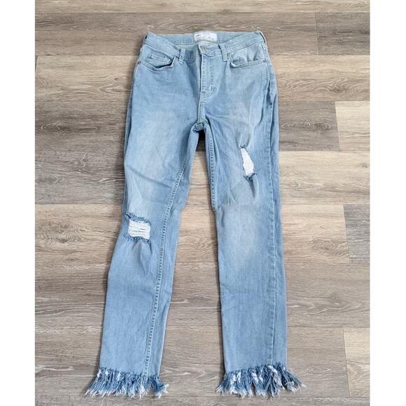 Free People Denim - Free People Great Heights Frayed Hem Skinny Jeans 28